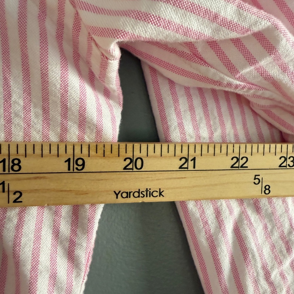 Ralph Lauren Pink Stripe Oxford Shirt Women's Preppy Slim Fit Old Money Sz M - Picture 7 of 8